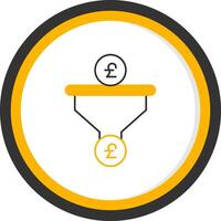 Sales PipeLine Two Color Circle Line Two Color Circle Icon vector