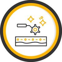 Lifting Line Two Color Circle Icon vector
