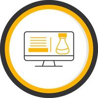 Science Class Line Two Color Circle Icon vector