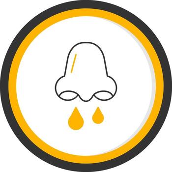 Congestion Line Two Color Circle Icon vector