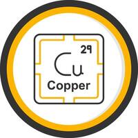 Copper Line Two Color Circle Icon vector
