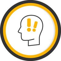 Distress Line Two Color Circle Icon vector
