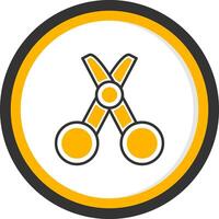 Tailor Line Two Color Circle Icon vector