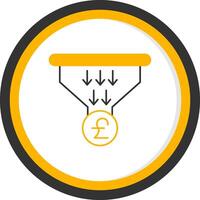 Sales PipeLine Two Color Circle Line Two Color Circle Icon vector
