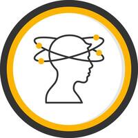 Dizziness Line Two Color Circle Icon vector