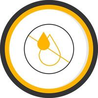 No Potable Line Two Color Circle Icon vector