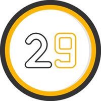 Twenty nine Line Two Color Circle Icon vector