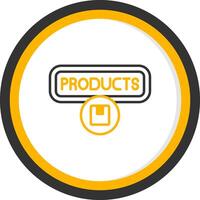 Products Line Two Color Circle Icon vector