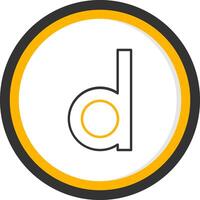 Small d Icon vector