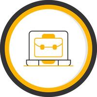 OnLine Two Color Circle Portfolio Line Two Color Circle Icon vector