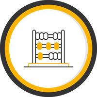 Abacus Line Two Color Circle Icon vector