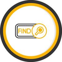Find Line Two Color Circle Icon vector
