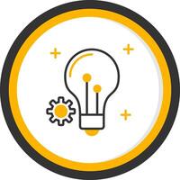 Innovation Line Two Color Circle Icon vector