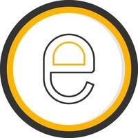 Small e Icon vector