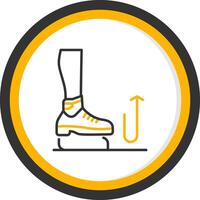 Stomp Line Two Color Circle Icon vector