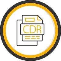 CDR File Line Two Color Circle Icon vector