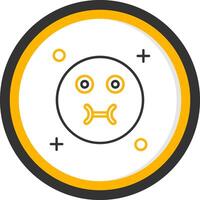 Sickness Line Two Color Circle Icon vector