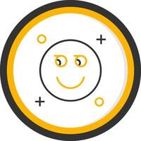 Suspicious Line Two Color Circle Icon vector