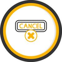 Cancel Line Two Color Circle Icon vector