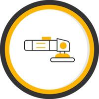 Polisher Line Two Color Circle Icon vector