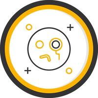 Monocle Line Two Color Circle Icon vector