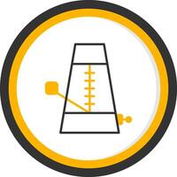 Tempo Line Two Color Circle Icon vector