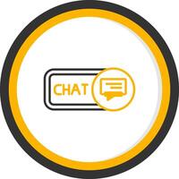 Chat Line Two Color Circle Icon vector