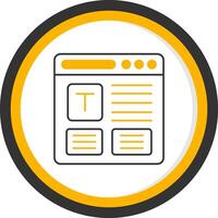 Refresh Line Two Color Circle Icon vector