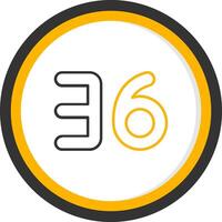 Thirty six Line Two Color Circle Icon vector