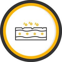 Pores Line Two Color Circle Icon vector