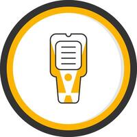 Stud Finder Line Two Color Circle Icon vector