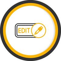 Edit Line Two Color Circle Icon vector