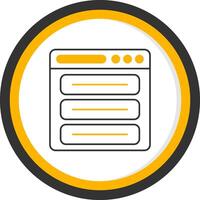 Web Menu Line Two Color Circle Icon vector