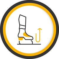 Stomp Line Two Color Circle Icon vector