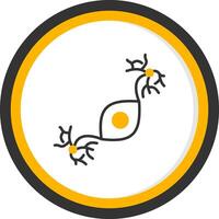 Pseudounipolar Line Two Color Circle Icon vector