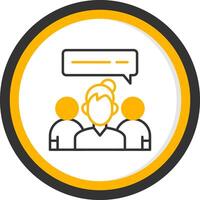Mentor Line Two Color Circle Icon vector