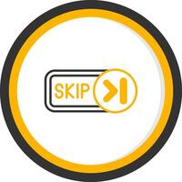 Skip Line Two Color Circle Icon vector
