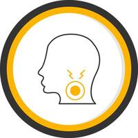 Breath Line Two Color Circle Icon vector