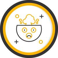 Exploding Line Two Color Circle Icon vector