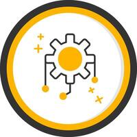 Integration Line Two Color Circle Icon vector