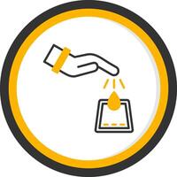 Diabetes Line Two Color Circle Icon vector