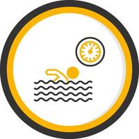 Best Time Line Two Color Circle Icon vector