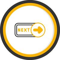 Next Line Two Color Circle Icon vector