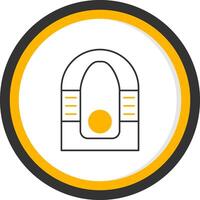 Portable Toilet Line Two Color Circle Icon vector