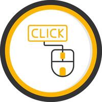 Click Line Two Color Circle Icon vector