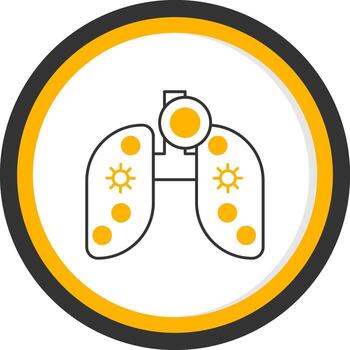 livianos línea dos color circulo icono vector