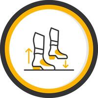 Step Line Two Color Circle Icon vector