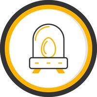 Incubation Line Two Color Circle Icon vector