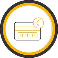 Tap To Pay Line Two Color Circle Icon vector