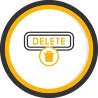 Delete Line Two Color Circle Icon vector